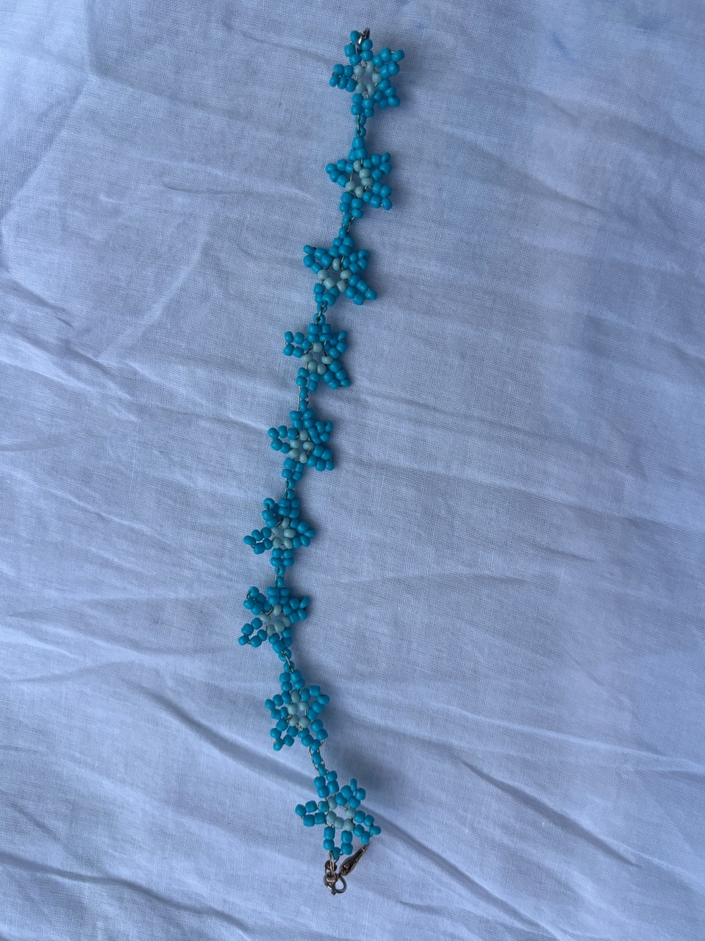 Turquoise Beaded Floral Bracelet